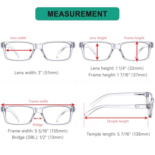 Eyekepper Spring Hinges Vintage Eyeglasses Men(Transparent Frame) - Image 2