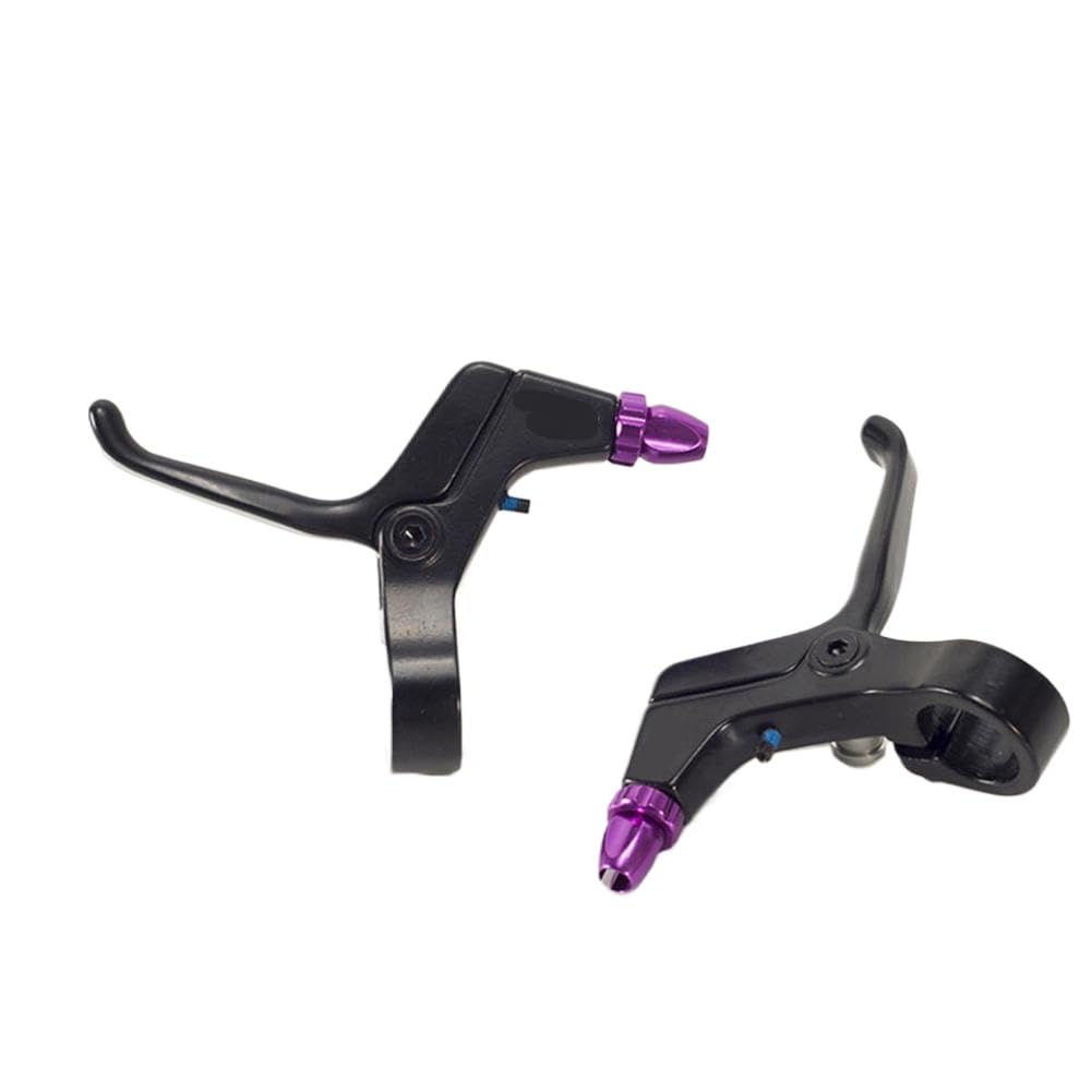 Zkrgzbbnr Purple 2 Finger Brake Levers Compatible With Mountain Bicycle Kid Bike Mtb Mechanical Disc Brakes Linear-Pull Brakes(Purple)