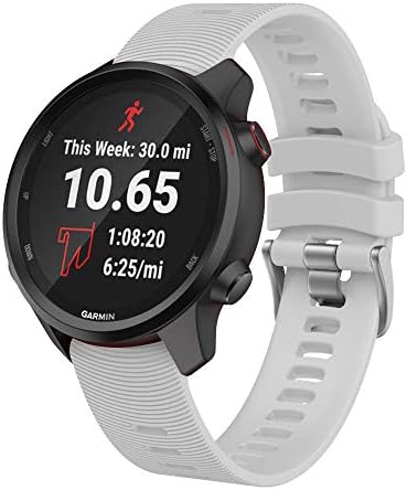 ISABAKE Silicone Strap for Garmin Forerunner 245/645 Music Band, 20mm Replacement Watch Band for Vivoactive 3, Vivomove HR
