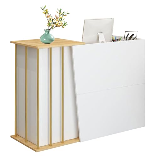 Meuble de Réception 120 cm avec Comptoir Caisse Intégré pour Maison et Bureau