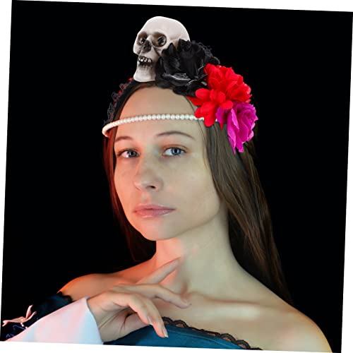 WOONEKY Tiara De Caveira Tiara Feminina Acessórios Mexicanos Para Vestidos Femininos Tiara Cosplay M