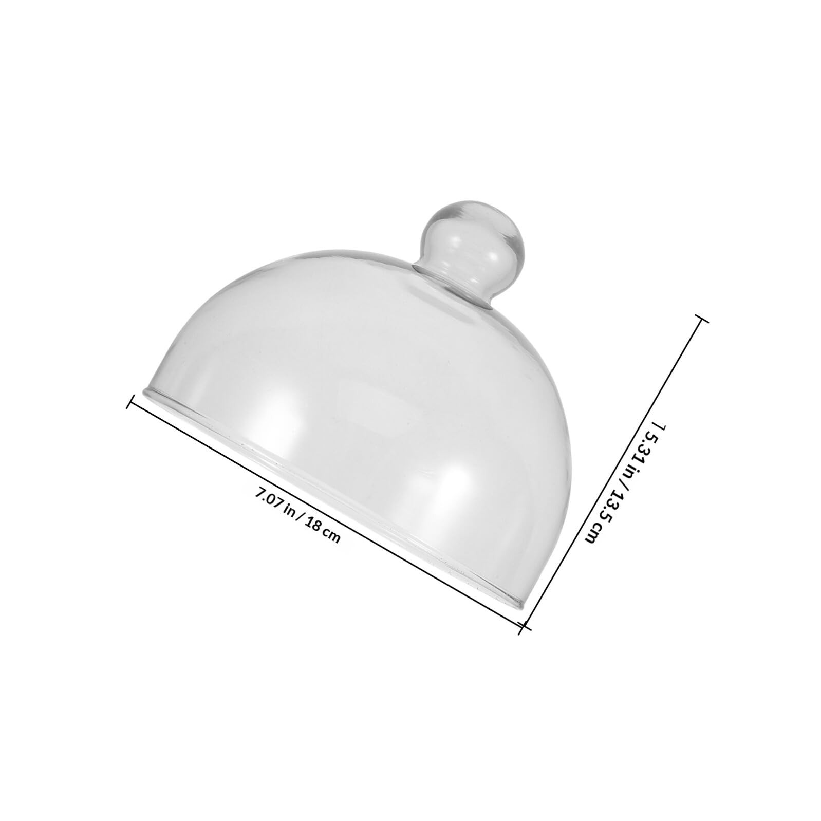 Coperchio in Vetro Trasparente per Piatto Dolci Cupola, Protezione Alimenti e Design Semplice per Casa e Pasticceria