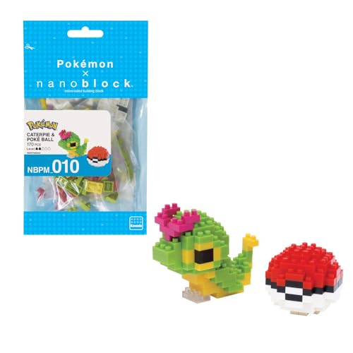 nanoblock - Pokémon - Caterpie & Poke Ball, Pokémon Series Building Kit