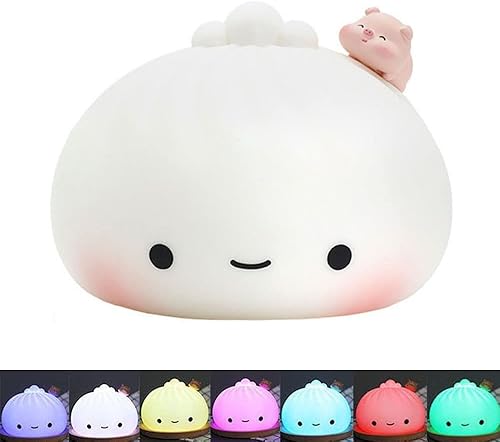Lámpara nocturna de bola de masa de masa para niños lámpara de silicona con 7 colores cambiantes de bebé regalo de bebé lámpara de noche para hogar