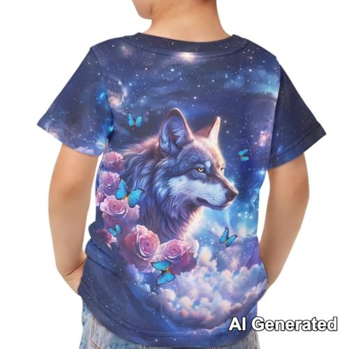 Image of Xhuibop Kids Tshirts Girls Boys 3-16 Years Summer Clothes for Teens Loose Fitting Tops