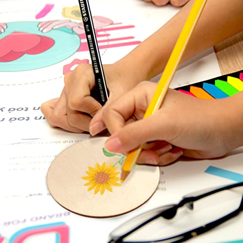 80Pcs Unfinished Wood Circle 3 Inch Wooden Circles For Crafts For Wooden Coasters, Diy Crafts And Home Decoration Blank Wood Slices Children And Students Diy Props Circle Canvas #TOP3