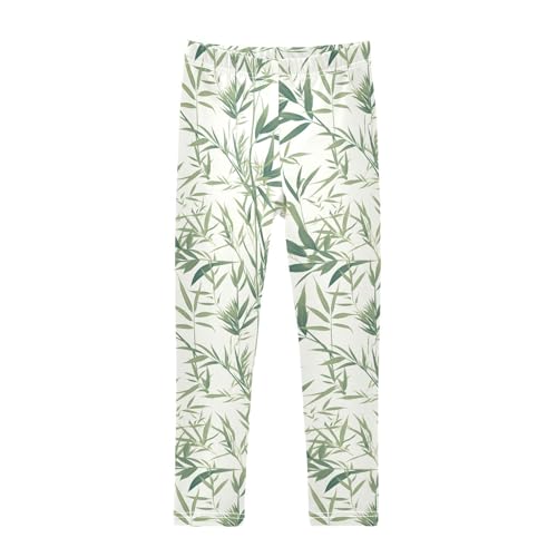 KLL Fern Leaf Equisetum Clover Leaves Toddler Baby Girl Athletic Leggings Fashion High Waisted Workout Pants Sports