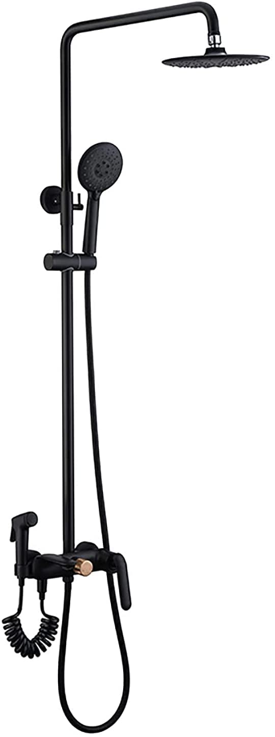 Robinet de douche mural anti-calcaire avec pommeau rond 20 cm pour douche stable