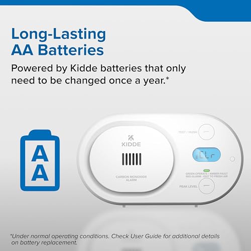 Kidde Carbon Monoxide Detector, AA Battery-Powered, COBDL - image 3