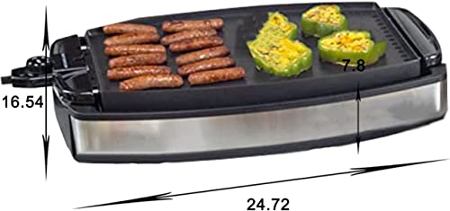 Nonstick Electric Griddle Grill Reversible - Serves 6 To 8 People - With Large Removable Cooking Plate And Stay Cool Handles #TOP2