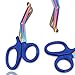 AAPROTOOLS BLUE HANDLE RAINBOW BLADE TACTICAL SHEARS EMT SCISSORS 7.5' A+ QUALITY