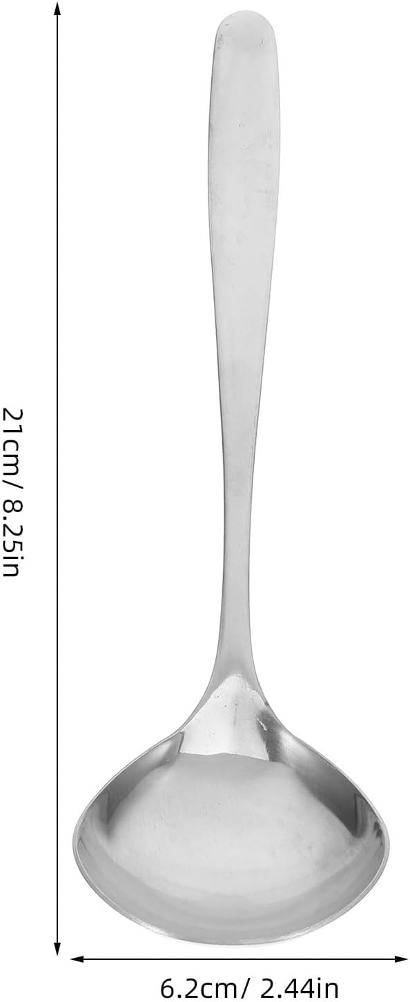 Stainless Steel Soup Spoon with Steel Wrapped Handle for Serving