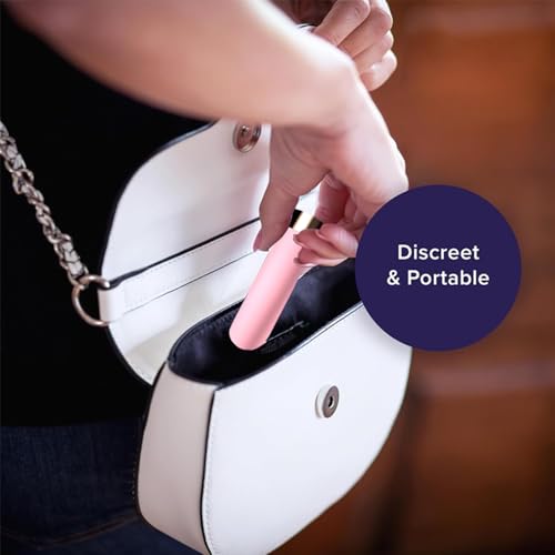 Image of Mini Vibrator Bullet with Remote Control, Neck Back Muscle Relaxation, Pink | 10 Vibration Modes,Rechargeable,Quiet Wearable Bullet,Waterproof,Remote Control
