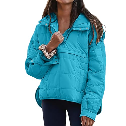 Puffer Pullover Jacket Womens Quilted Lightweight Jacket Dolman Hoodies Padded Coat Warm Winter Down Jackets Outwear2
