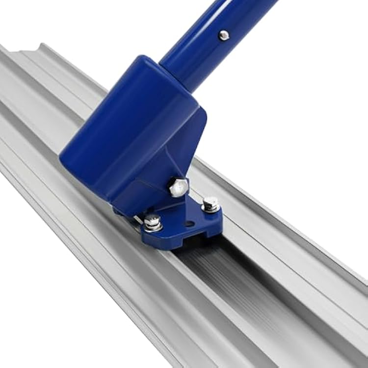 Bull Float, 48x8 Bull Float Magnesium Concrete Float Round End Concrete Float Tool with 3x 6Ft Float Handle Bracket for Professional Concrete Finishing