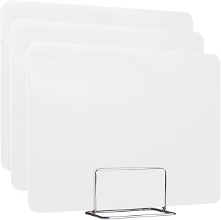 Blue Desk Privacy Panels for Students - Large, Lightweight, 3-Pack Study and Test Dividers for Teachers, Office Cubicles, Classroom Partitions