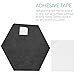Navaris Felt Memo Board - 4X Pieces Decorative Hexagon Notice Boards with Push Pins and Tape 7.9 x 6.7 x 0.6 inches (20 x 17 cm) - Dark Grey