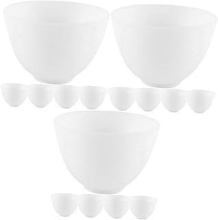 FRCOLOR 15 Pçs Tigela De Máscara De Silicone Kits De Beleza Ferramentas De Vaso Máscara De Beleza DIY Conjunto De Máscara Spa DIY Tigela De Máscara De Mistura Tigelas De Máscara Facial