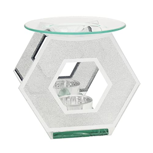 Image of Desire Aroma Wax Melt & Oil Warmer Silver Glitter Hexagon Shape