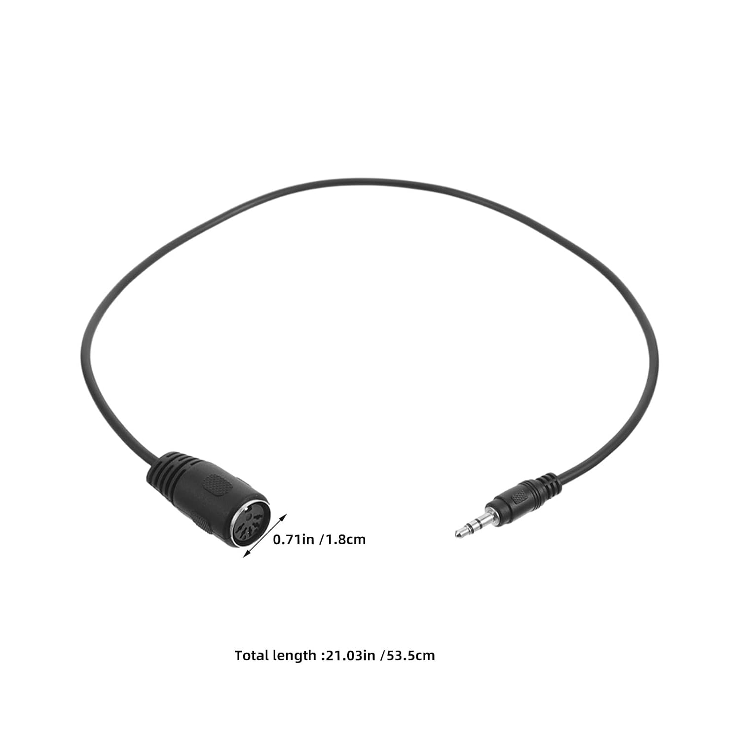 UKCOCO 3pcs 3.5mm TRS Male to 5 Pin DIN Female MIDI Audio Conversion Cable Type A Adapter for Studio Interface, Keyboard, Synth, Amplifier, Headphone