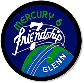 Round Mercury Atlas 6 Friendship 7 Glenn Sticker (Logo NASA Space Mission)