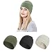 Xife® Unisex Indoors Cotton Beanie- Soft Sleep Cap for Hairloss, Cancer, Chemo (Black)