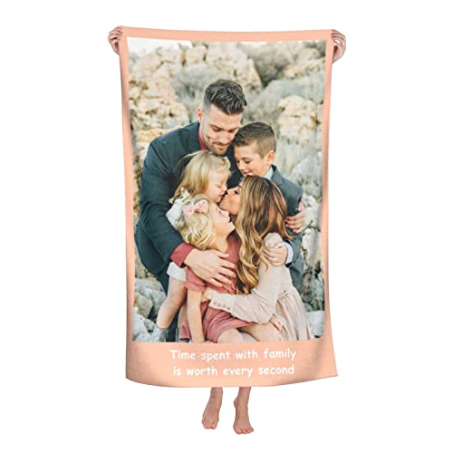Foto-Handtuch Naispanda personalisiertes Strandtuch mit Bild und Text