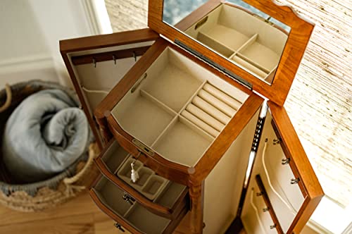 Hives And Honey Francesca Jewelry Armoire, Antique Walnut #TOP4