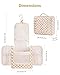 Narwey Checked Hanging Travel Toiletry Bag for Women, Travel Bag for Toiletries, Makeup Bag Organizer Cosmetic Bags Make Up Bags for Women (Light Checkerboard)