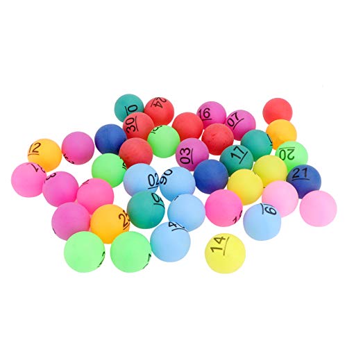 Balles de loto multicolores 4 cm et accessoires de ping-pong numérotés