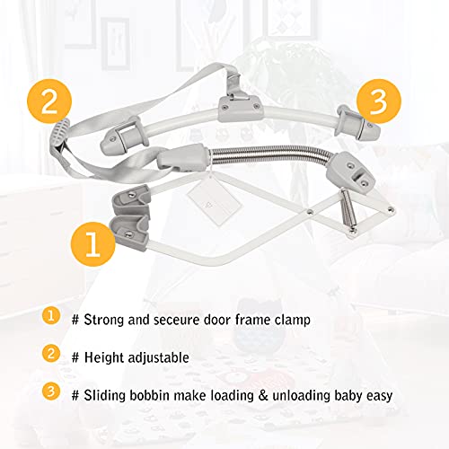 Baby Door Jumpers And Bouncers Exerciser Set With Door Clamp Adjustable Strap,Door Jumper Swing Bumper Jumper Exerciser Set For Toddler Infant 6-24 Months(Blue) #TOP3