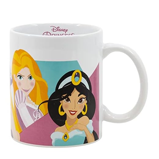 Taza de cerámica de 325 ml en caja regalo de Princesas Disney