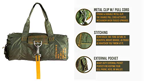 Farm Blue Military Man Duffle Bag – Vintage Tactical Duffel Bags w/Pockets - Image 8