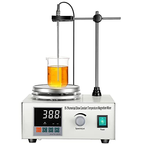PARFCO Magnetic Hotplate Stirrer, 1000ML Magnet Stirrer with Digital Temperature Display & Speed Adjusting, 210°C 1500RPM Digital Lab Stirrer with Stir Bar