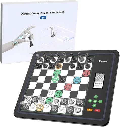 Electronic Chess Set, Computer Chess Game, Smart Chess Board, Chess Set Board Game, Electronic Chess Game, LEDs, Built-in Battery, Great Partner for Play and Practice