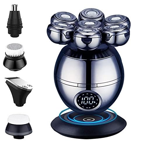 Electric Shavers for Bald Men 7D Electric Shaver for Men Independently 7 Cutter Floating Head Waterproof Electric Razor