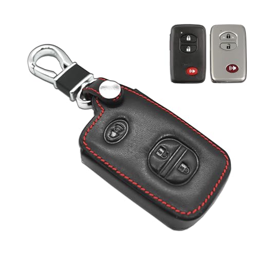 Coque en cuir pour clé Toyota à 3 boutons compatible RAV4 et Camry