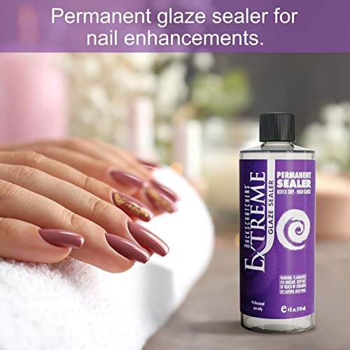 Backscratchers Extreme Permanent Glaze Sealer - Clear Permanent Top Coat - Long Lasting Dip Nail Polish - High Gloss And Quick Dry #TOP5
