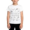Kids Shirt Short Sleeve Shirts for Boys - Comfortable, Casual Kids T-Shirts with Prints for Back to School, Perfect for Everyday Wear, White, 12-13 Years #2