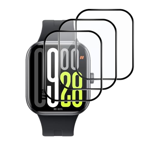 �y3���Z�b�g�zRedmi Watch 5 �p �ی�t�B���� �����K���X 3�� �Ή� �t�@�[�E�F�C�E�H�b�` �t�B���� Redmi Watch5 2.07�C���`�p �ی�t�B���� SpinoArmor �L�Y�h�~ �ϏՌ� ��U�h�~ �S�ʕی� �����ߗ� 3D Tou