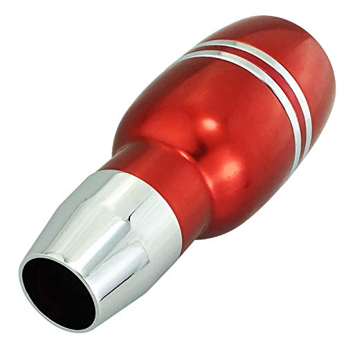 Abfer Automatic Shifter Knob Button Car Stick Shift Lever Head Replacement Aluminum Alloy Gear Shifting Fit For Most Auto Transmission Vehicle (Red) #TOP4
