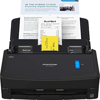 Fujitsu ScanSnap iX1400 Simple One-Touch Button Document Scanner for Mac or PC, Black (Renewed)