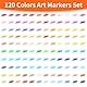 Dual Brush Pen Set,120 Farben Filzstifte Set,Filzstifte Dicke und Dünne,kinder und Erwachsene,Marker Stifte,Sehr Geeignet für Malen, Handschrift, Graffiti und Handgefertigt