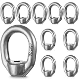 Lounsweer 10 Pcs 1/2'-13 Heavy Duty Thread Bail Type Lifting Eye Nuts Hot Dip Galvanized Drop Forged Steel...