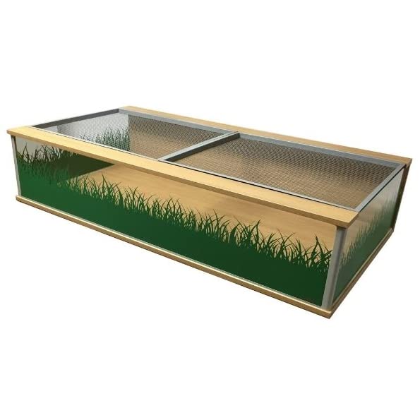 Vivexotic Deluxe Tortoise Table Large Oak 115 x 61 x 27.5cm Complete Home Removable Lid