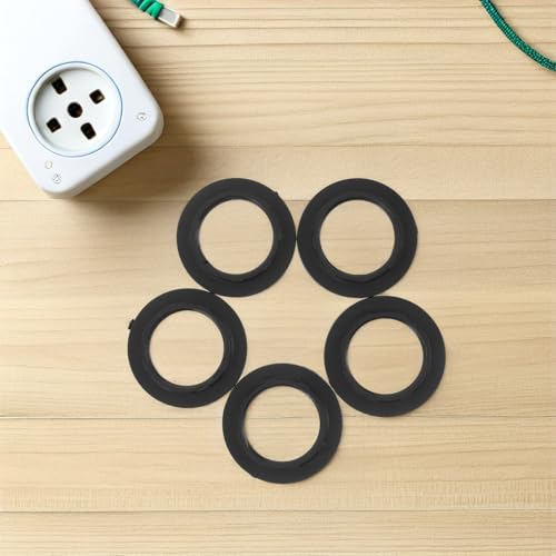 Alipis 50Pcs E12/E14 Lamp Shade Collar Retaining Rings Plastic Light Socket Adapter Rings Black 32/33Mm Inner Diameter Lamp Reducer Fittings for Ceiling Lights and Lampshades - Image 5