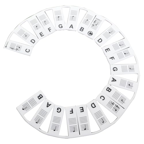 CTWHA 1 set Silicone Piano Stickers Non-Stick Musical Instrument Accessories 61/88 Keys Black on White Piano Note Guide Key Note Strips Pentatonic Piano Stickers For Piano Literacy - Thumbnail 3