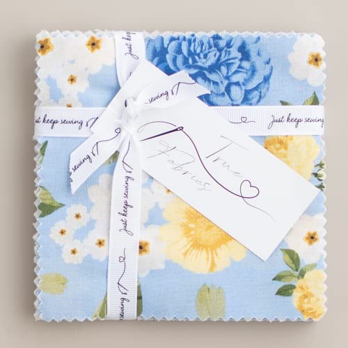 True Fabrics Sunshine Blooms Precut Fabric (5 Squares)
