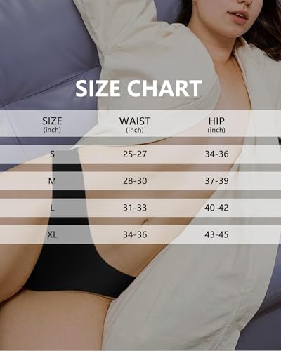 6 Pack Seamless Underwear Women's Cotton Thongs Breathable Bikini Panties Underwear S-XL3