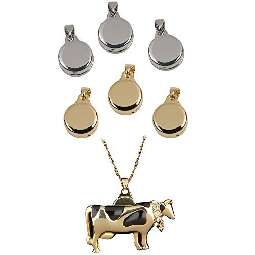 6pk Pin to Pendant Converters Pins Brooches to Necklace Chain Slide Gold Silver